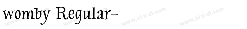 womby Regular字体转换